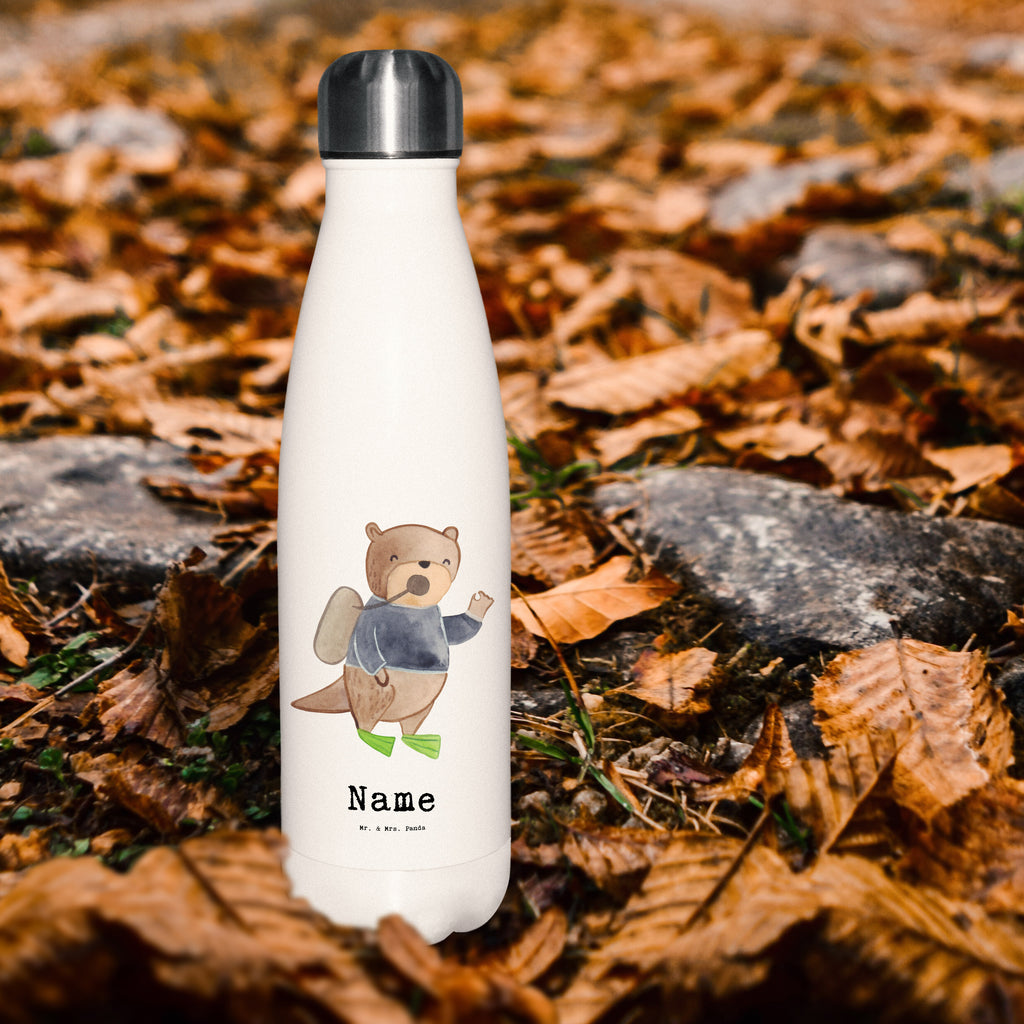 Personalisierte Thermosflasche Tauchlehrer mit Herz Personalisierte Isolierflasche, Personalisierte Thermoflasche, Personalisierte Trinkflasche, Trinkflasche Mit Namen, Wunschname, Bedrucken, Namensflasche, Beruf, Ausbildung, Jubiläum, Abschied, Rente, Kollege, Kollegin, Geschenk, Schenken, Arbeitskollege, Mitarbeiter, Firma, Danke, Dankeschön