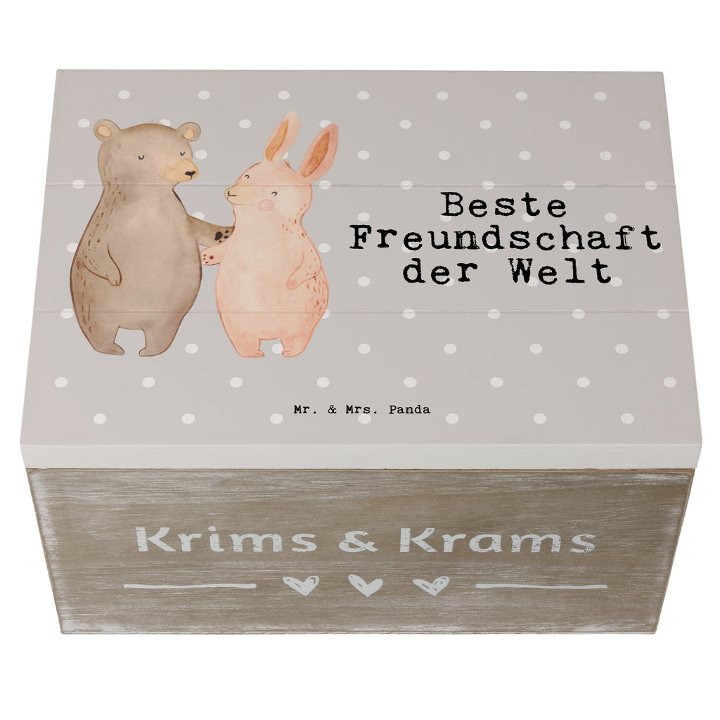 Holzkiste Hase Beste Freundschaft der Welt Holzkiste, Kiste, Schatzkiste, Truhe, Schatulle, XXL, Erinnerungsbox, Erinnerungskiste, Dekokiste, Aufbewahrungsbox, Geschenkbox, Geschenkdose, für, Dankeschön, Geschenk, Schenken, Geburtstag, Geburtstagsgeschenk, Geschenkidee, Danke, Bedanken, Mitbringsel, Freude machen, Geschenktipp, Freundschaft, Freunde, Freunde fürs Leben, best friends, Freundin, Freund, Clique, Kumpel, bae, bff