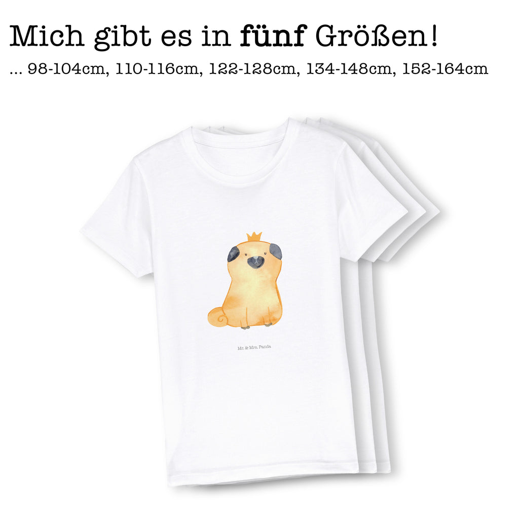 Organic Kinder T-Shirt Mops Krone Kinder T-Shirt, Kinder T-Shirt Mädchen, Kinder T-Shirt Jungen, Hund, Hundemotiv, Haustier, Hunderasse, Tierliebhaber, Hundebesitzer, Sprüche, Mops, allergisch, kinderlos, Hausregel, Hundebesitzer. Spruch, lustig