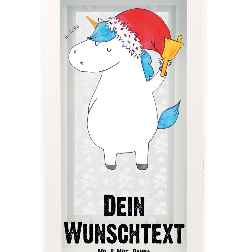 Personalisierte Deko Laterne Einhorn Weihnachtsmann Gartenlampe, Gartenleuchte, Gartendekoration, Gartenlicht, Laterne kleine Laternen, XXL Laternen, Laterne groß, Einhorn, Einhörner, Einhorn Deko, Pegasus, Unicorn, Gin, Schokolade, Schoki, Weihnachten, Weihnachtsmann, Nikolaus, Wunschzettel, Wunschliste, Feenstaub