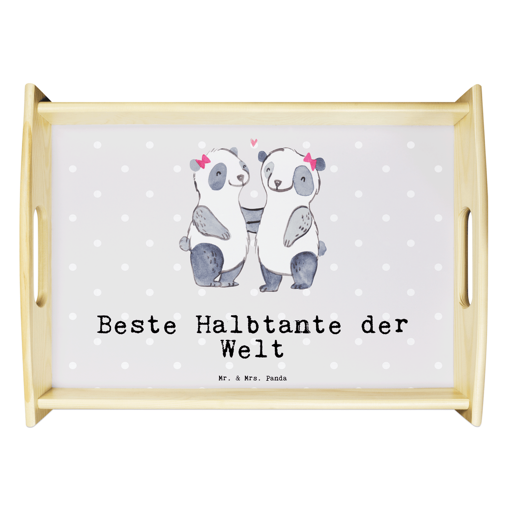 Serviertablett Panda Beste Halbtante der Welt Serviertablett, Tablett, Holztablett, Küchentablett, Dekotablett, Frühstückstablett, für, Dankeschön, Geschenk, Schenken, Geburtstag, Geburtstagsgeschenk, Geschenkidee, Danke, Bedanken, Mitbringsel, Freude machen, Geschenktipp, Halbtante, Tante, beste Tante, Stieftante, Stief, Stiefgeschwister, Familie, Kleinigkeit