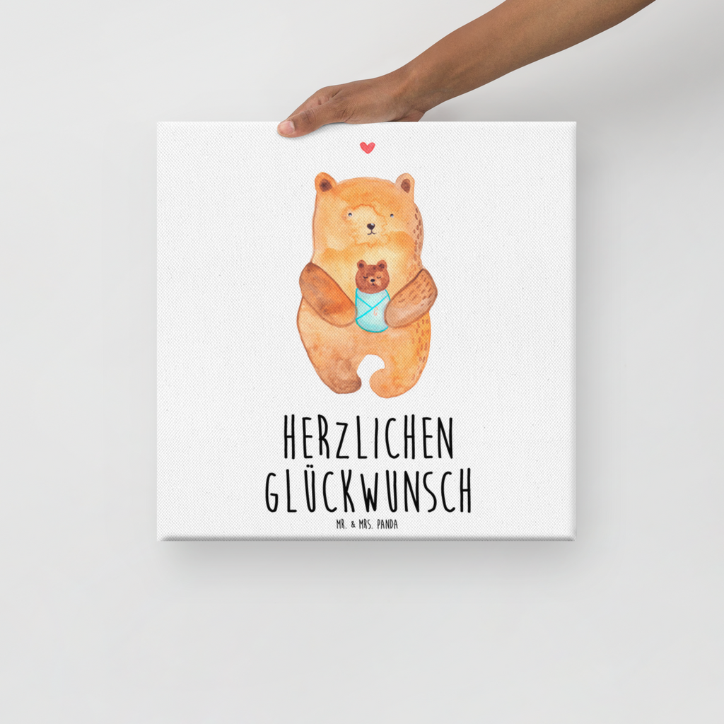 Leinwand Bild Bär Baby Leinwand, Bild, Kunstdruck, Wanddeko, Dekoration, Bär, Teddy, Teddybär, Eltern, Mutter, Baby, Taufe, Geburt, Nichte, Neffe, Enkel, Enkelin, Täufling, Geburtstag, Glückwunsch