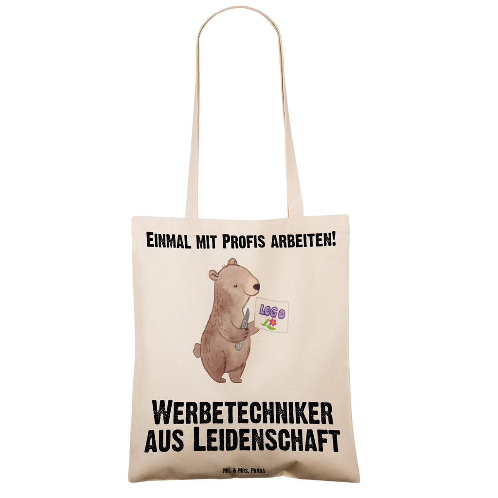 Tragetasche Werbetechniker aus Leidenschaft Beuteltasche, Beutel, Einkaufstasche, Jutebeutel, Stoffbeutel, Tasche, Shopper, Umhängetasche, Strandtasche, Schultertasche, Stofftasche, Tragetasche, Badetasche, Jutetasche, Einkaufstüte, Laptoptasche, Beruf, Ausbildung, Jubiläum, Abschied, Rente, Kollege, Kollegin, Geschenk, Schenken, Arbeitskollege, Mitarbeiter, Firma, Danke, Dankeschön