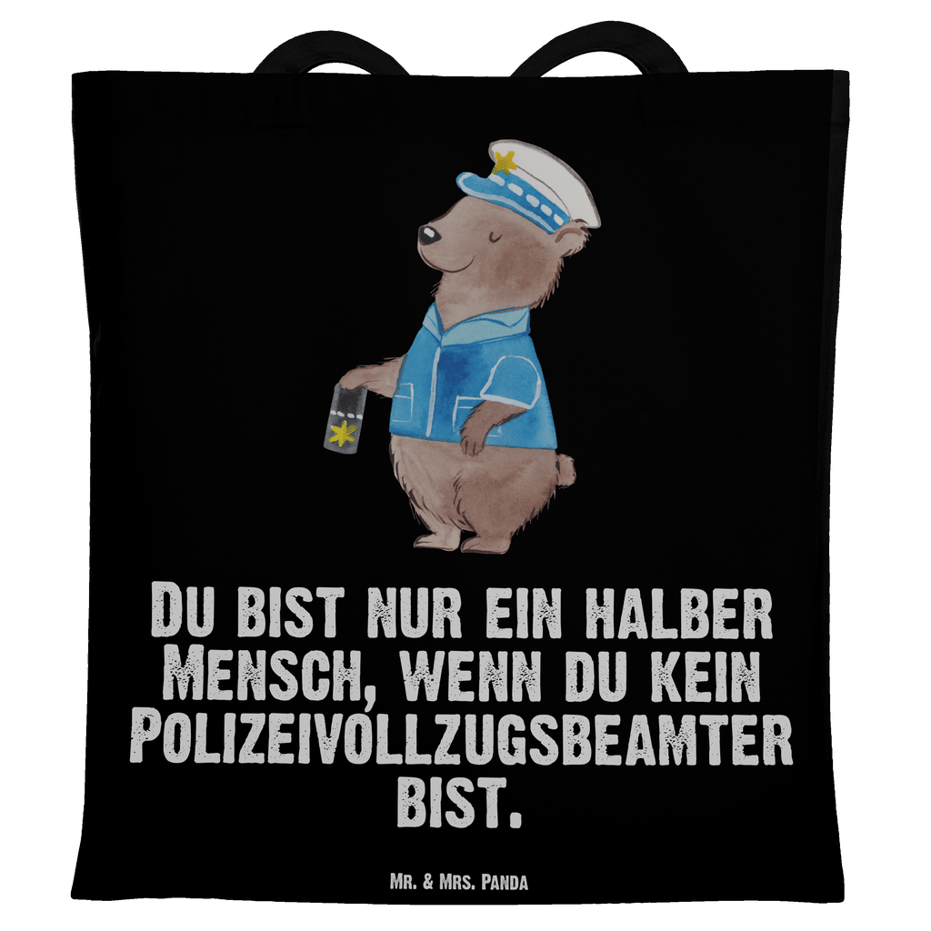 Tragetasche Polizeivollzugsbeamter mit Herz Beuteltasche, Beutel, Einkaufstasche, Jutebeutel, Stoffbeutel, Tasche, Shopper, Umhängetasche, Strandtasche, Schultertasche, Stofftasche, Tragetasche, Badetasche, Jutetasche, Einkaufstüte, Laptoptasche, Beruf, Ausbildung, Jubiläum, Abschied, Rente, Kollege, Kollegin, Geschenk, Schenken, Arbeitskollege, Mitarbeiter, Firma, Danke, Dankeschön, Polizeivollzugsbeamter, Polizist, Polizei