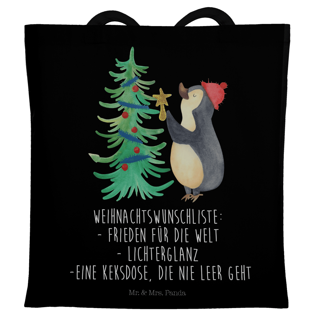 Tragetasche Pinguin Weihnachtsbaum Beuteltasche, Beutel, Einkaufstasche, Jutebeutel, Stoffbeutel, Tasche, Shopper, Umhängetasche, Strandtasche, Schultertasche, Stofftasche, Tragetasche, Badetasche, Jutetasche, Einkaufstüte, Laptoptasche, Winter, Weihnachten, Weihnachtsdeko, Nikolaus, Advent, Heiligabend, Wintermotiv, Pinguin