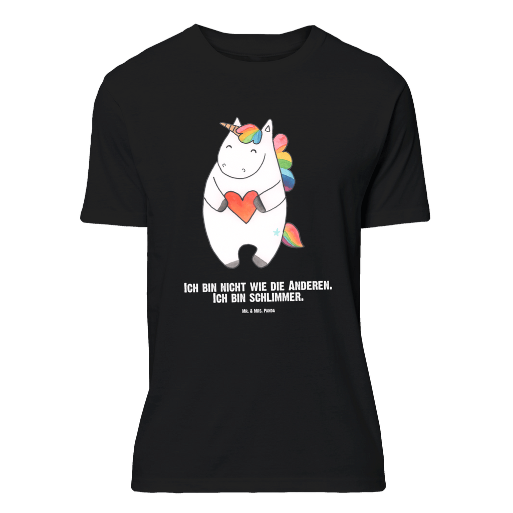 Personalisiertes T-Shirt Einhorn Herz T-Shirt Personalisiert, T-Shirt mit Namen, T-Shirt mit Aufruck, Männer, Frauen, Wunschtext, Bedrucken, Einhorn, Einhörner, Einhorn Deko, Pegasus, Unicorn, Herz, schlimm, böse, witzig, lustig, Freundin, anders, bunt