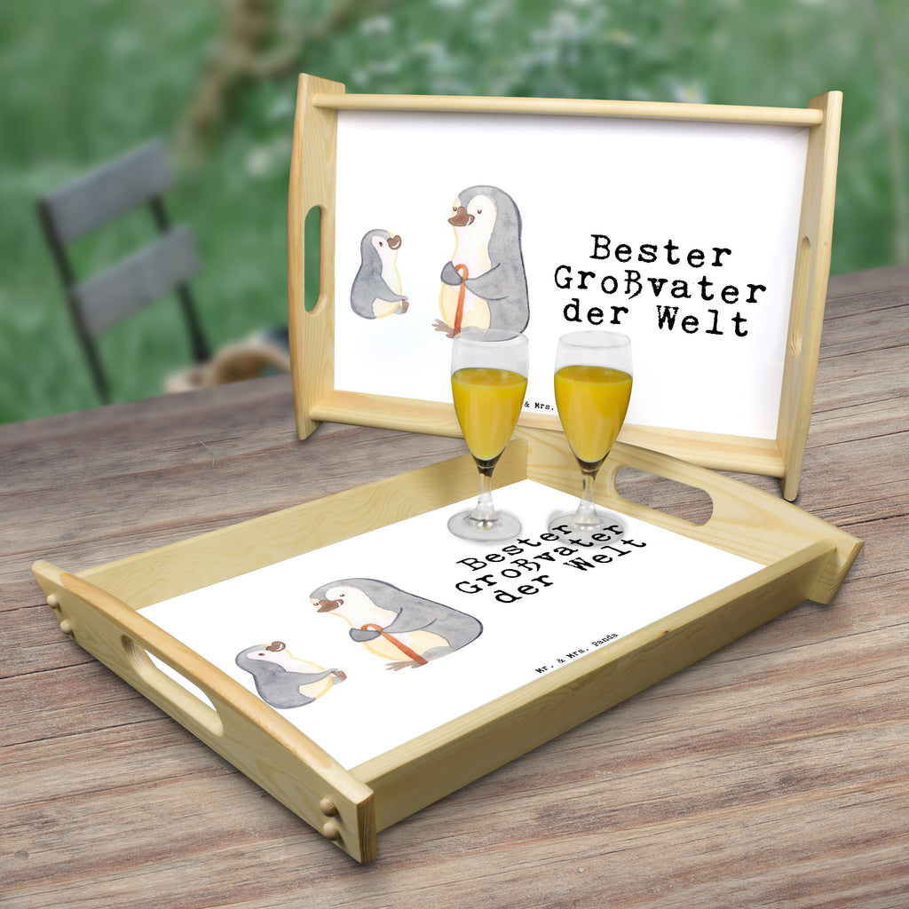 Serviertablett Pinguin Bester Großvater der Welt Serviertablett, Tablett, Holztablett, Küchentablett, Dekotablett, Frühstückstablett, für, Dankeschön, Geschenk, Schenken, Geburtstag, Geburtstagsgeschenk, Geschenkidee, Danke, Bedanken, Mitbringsel, Freude machen, Geschenktipp, Großvater, Grossvater, Opa, Opi. Großpapa, Großeltern, Enkel, Enkelin, Enkelkind, Kleinigkeit, Oppa, Oppi, Bester