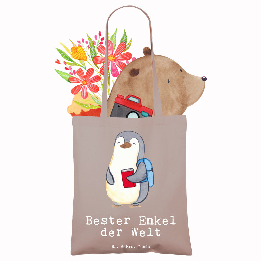 Tragetasche Pinguin Bester Enkel der Welt Beuteltasche, Beutel, Einkaufstasche, Jutebeutel, Stoffbeutel, Tasche, Shopper, Umhängetasche, Strandtasche, Schultertasche, Stofftasche, Tragetasche, Badetasche, Jutetasche, Einkaufstüte, Laptoptasche, für, Dankeschön, Geschenk, Schenken, Geburtstag, Geburtstagsgeschenk, Geschenkidee, Danke, Bedanken, Mitbringsel, Freude machen, Geschenktipp, Enkel, Enkelkind, Enkelsohn, Oma, Opa, Kind von Tochter, Kind von Sohn, Taufe, Großsohn