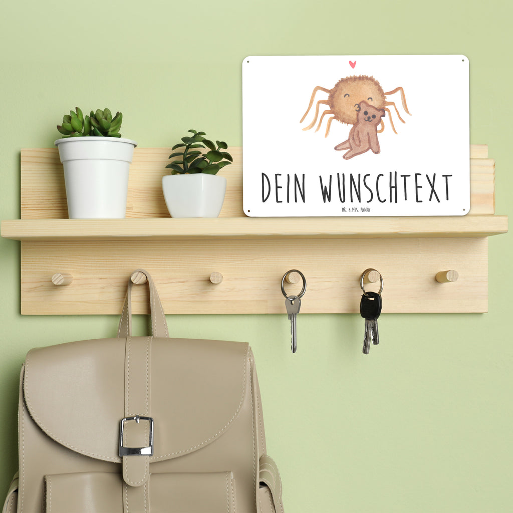 Personalisiertes Blechschild Spinne Agathe Teddy Blechschild, Metallschild, Geschenk Schild, Schild, Magnet-Metall-Schild, Deko Schild, Wandschild, Wand-Dekoration, Türschild, Spinne Agathe, Spinne, Agathe, Videos, Merchandise, Freundschaft, Liebesgeschenk, Verliebt, Liebesbeweis, Teddy, Treue, Miteinander, Dankeschön