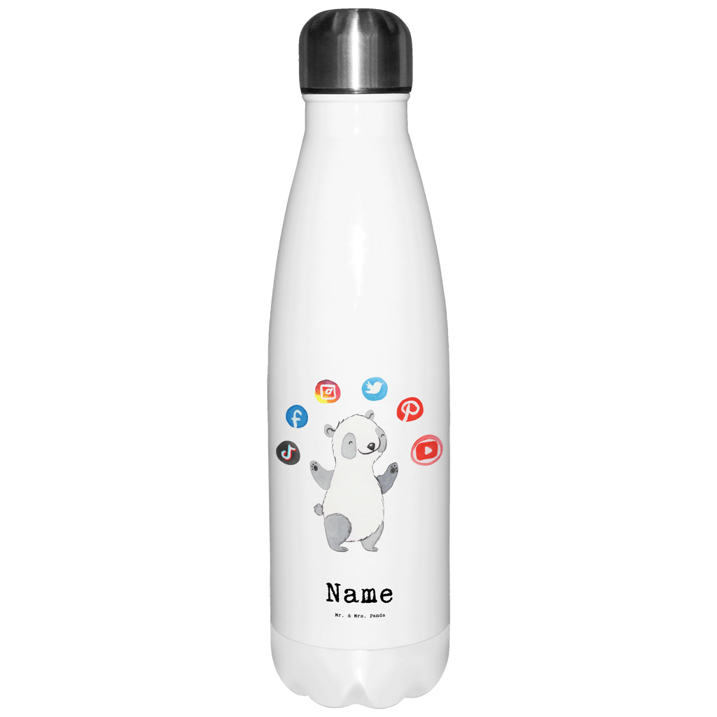 Personalisierte Thermosflasche Social Media Manager mit Herz Personalisierte Isolierflasche, Personalisierte Thermoflasche, Personalisierte Trinkflasche, Trinkflasche Mit Namen, Wunschname, Bedrucken, Namensflasche, Beruf, Ausbildung, Jubiläum, Abschied, Rente, Kollege, Kollegin, Geschenk, Schenken, Arbeitskollege, Mitarbeiter, Firma, Danke, Dankeschön