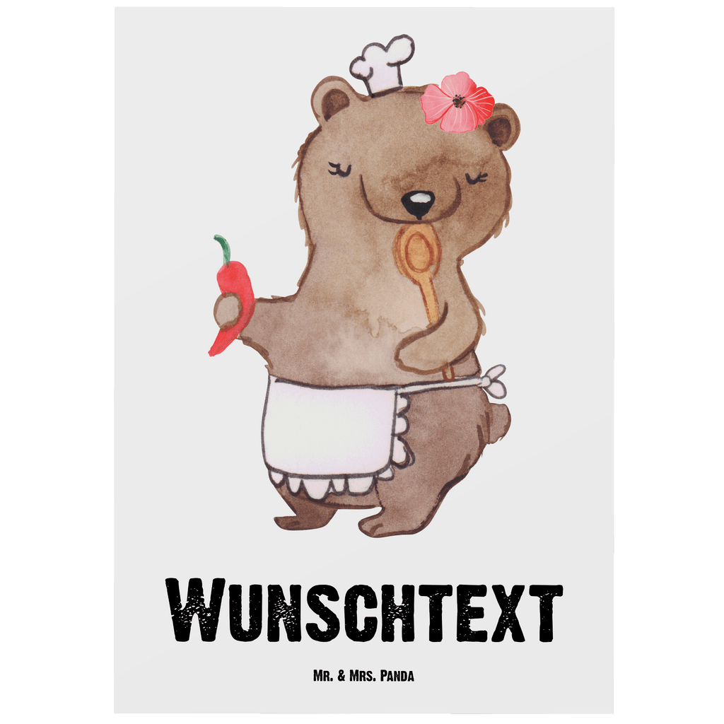 Personalisierte Postkarte Köchin mit Herz Postkarte mit Namen, Postkarte bedrucken, Postkarte mit Wunschtext, Postkarte personalisierbar, Geschenkkarte mit Namen, Grußkarte mit Namen, Karte mit Namen, Einladung mit Namen, Ansichtskarte mit Namen, Geschenkkarte mit Wunschtext, Grußkarte mit Wunschtext, Karte mit Wunschtext, Einladung mit Wunschtext, Ansichtskarte mit Wunschtext, Beruf, Ausbildung, Jubiläum, Abschied, Rente, Kollege, Kollegin, Geschenk, Schenken, Arbeitskollege, Mitarbeiter, Firma, Danke, Dankeschön, Köchin, Chefköchin, Küchenchefin, Küchenmeisterin, Schiffsköchin, Sterneköchin, Fernsehköchin, Restaurant