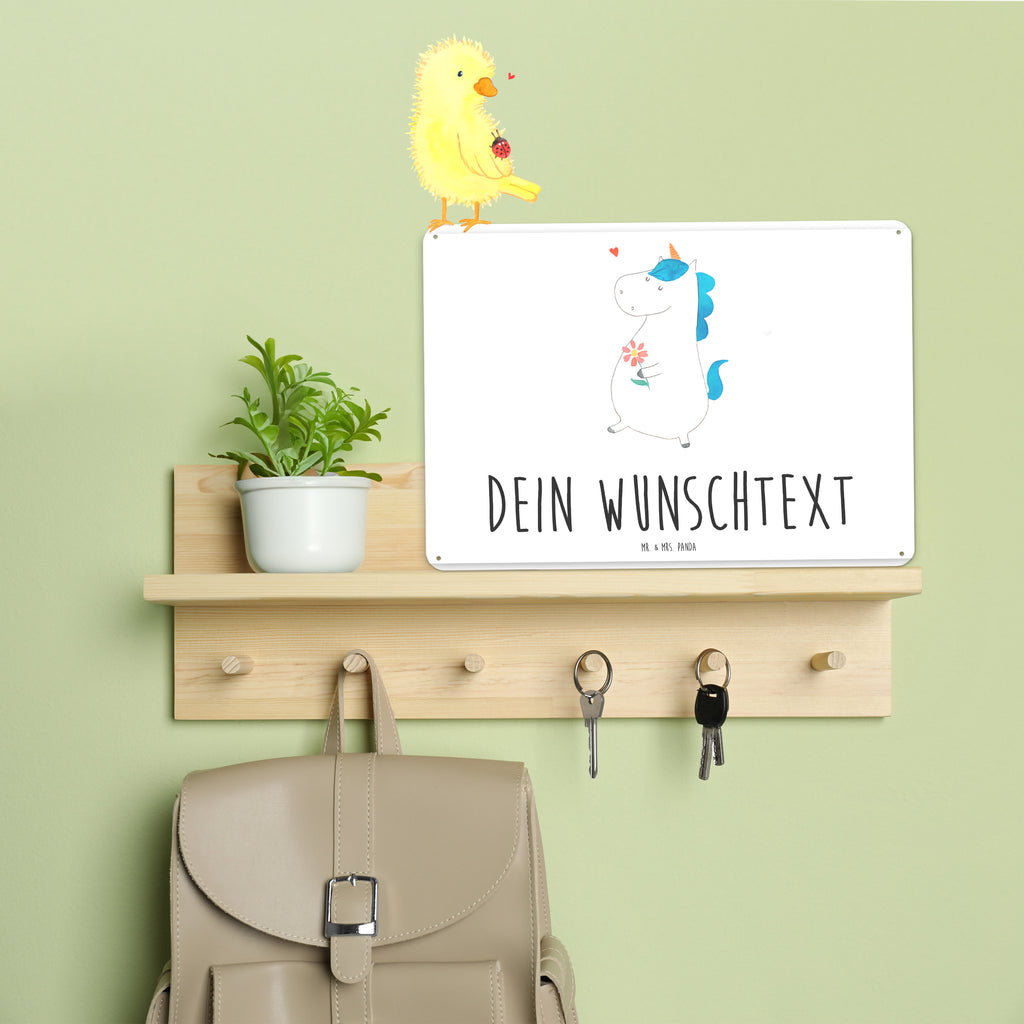 Personalisiertes Blechschild Einhorn Spaziergang Blechschild, Metallschild, Geschenk Schild, Schild, Magnet-Metall-Schild, Deko Schild, Wandschild, Wand-Dekoration, Türschild, Einhorn, Einhörner, Einhorn Deko, Pegasus, Unicorn, Glitzer, Blumen, Spaziergang, Motivation, Gute Laune, Freude, Freundin, Mutter, Schwester