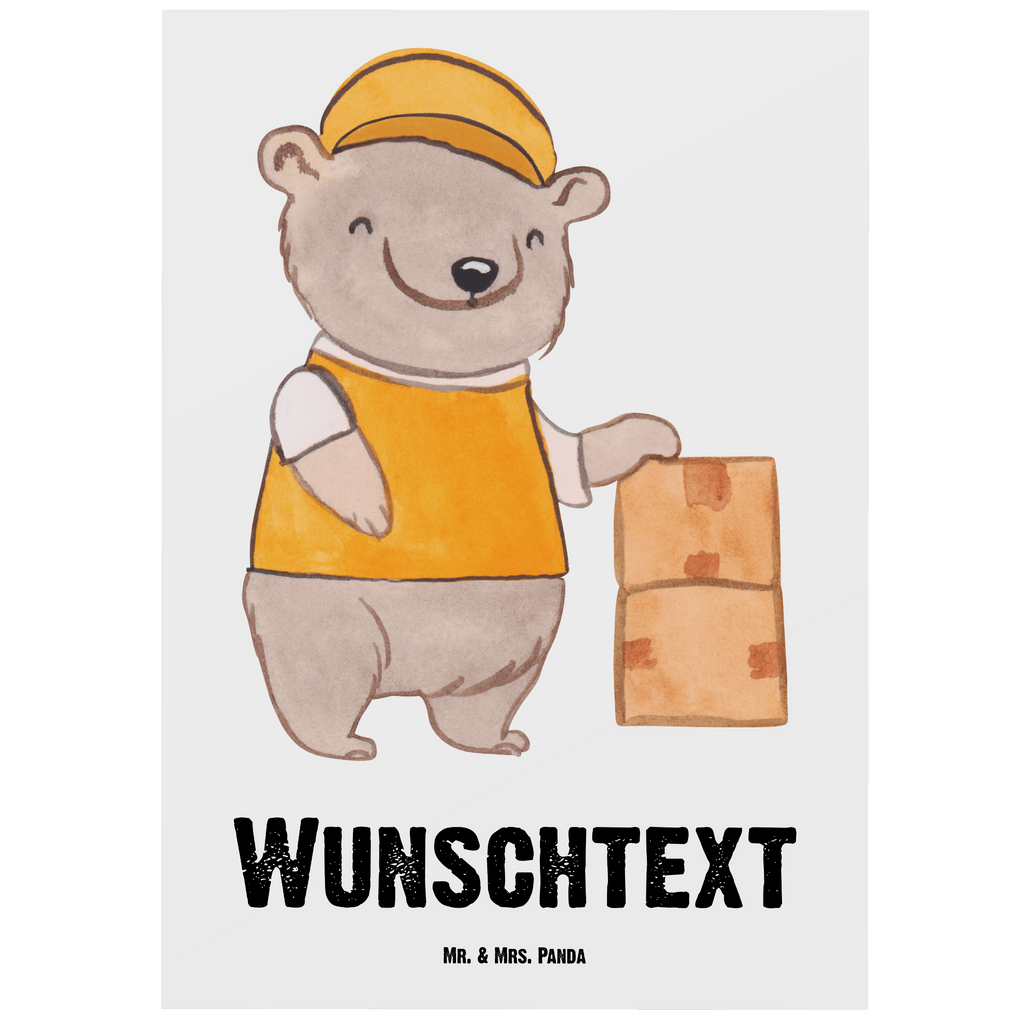 Personalisierte Postkarte Möbelpackerin mit Herz Postkarte mit Namen, Postkarte bedrucken, Postkarte mit Wunschtext, Postkarte personalisierbar, Geschenkkarte mit Namen, Grußkarte mit Namen, Karte mit Namen, Einladung mit Namen, Ansichtskarte mit Namen, Geschenkkarte mit Wunschtext, Grußkarte mit Wunschtext, Karte mit Wunschtext, Einladung mit Wunschtext, Ansichtskarte mit Wunschtext, Beruf, Ausbildung, Jubiläum, Abschied, Rente, Kollege, Kollegin, Geschenk, Schenken, Arbeitskollege, Mitarbeiter, Firma, Danke, Dankeschön, Möbelpackerin, Umzugshelferin, Umzugsfirma, Umzugsservice