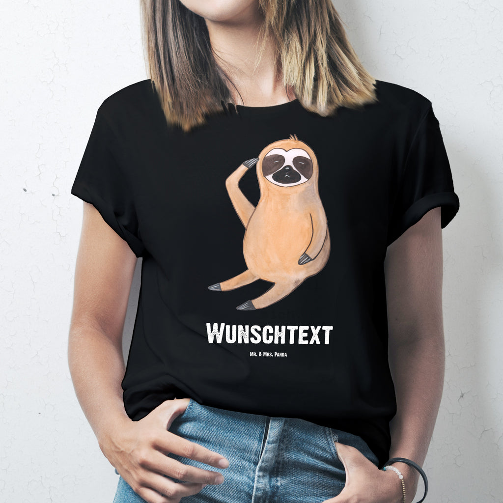 Personalisiertes T-Shirt Faultier Vogel zeigen T-Shirt Personalisiert, T-Shirt mit Namen, T-Shirt mit Aufruck, Männer, Frauen, Faultier, Faultier Geschenk, Faultier Deko, Faultiere, faul, Lieblingstier, Spinner, früher Vogel, der frühe Vogel, Frühaufsteher, Morgenmuffel, Vogel, Faultierwelt