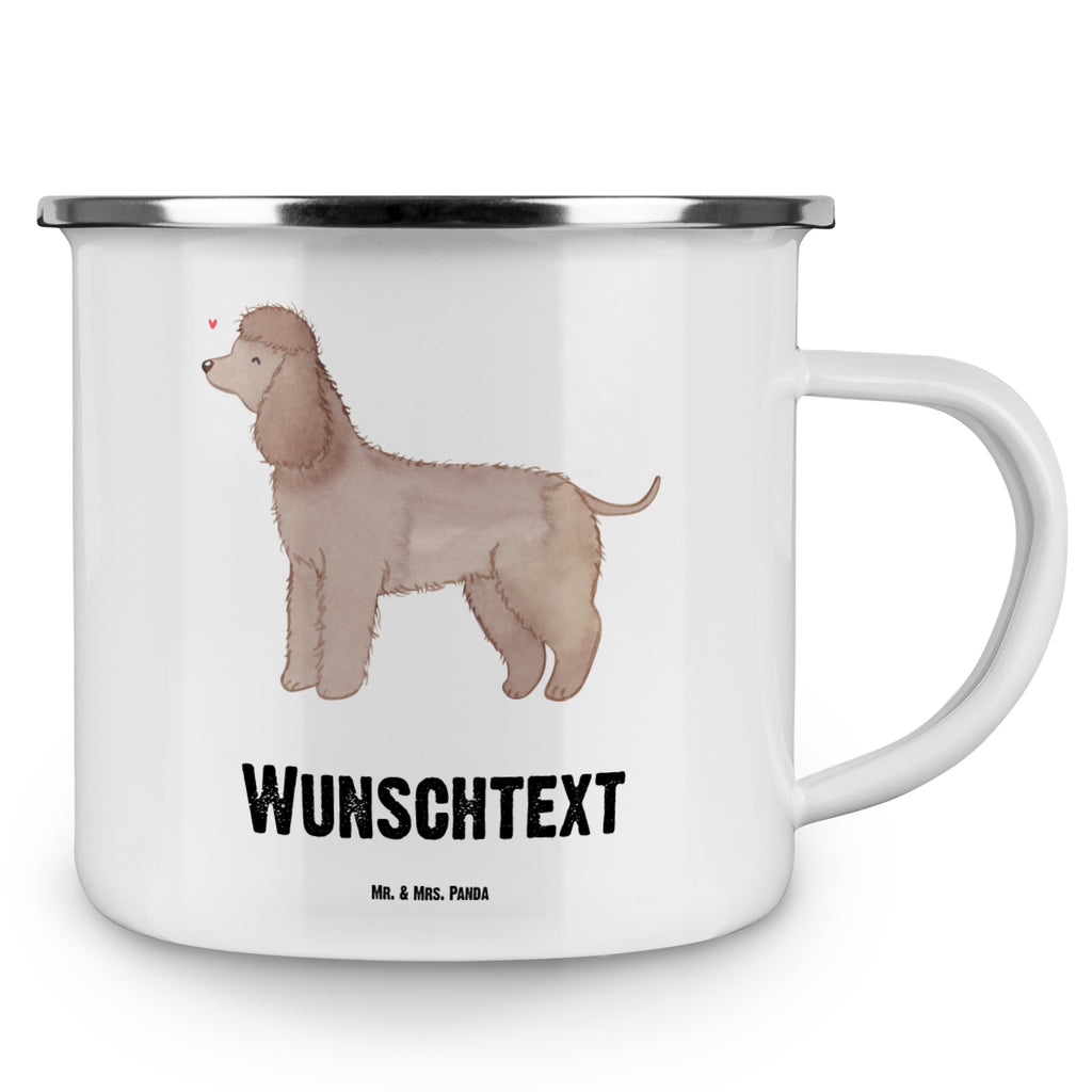 Personalisierte Emaille Tasse Irish Water Spaniel Lebensretter Emaille Tasse personalisiert, Emaille Tasse mit Namen, Campingtasse personalisiert, Namenstasse, Campingtasse bedrucken, Campinggeschirr personalsisert, tasse mit namen, personalisierte tassen, personalisierte tasse, tasse selbst gestalten, tasse bedrucken, tassen bedrucken, Hund, Hunderasse, Rassehund, Hundebesitzer, Geschenk, Tierfreund, Schenken, Welpe, Irish Water Spaniel, Jagdhund