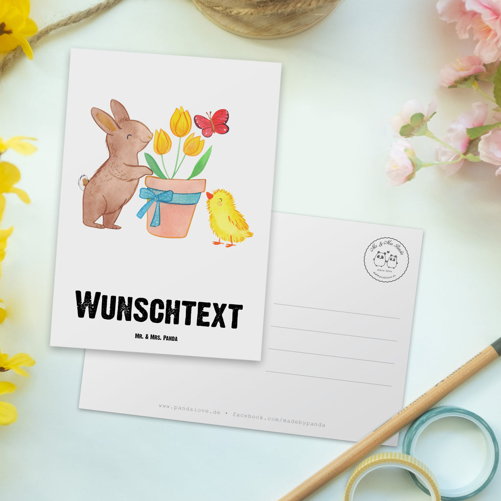 Personalisierte Postkarte Hase Küken Postkarte mit Namen, Postkarte bedrucken, Postkarte mit Wunschtext, Postkarte personalisierbar, Geschenkkarte mit Namen, Grußkarte mit Namen, Karte mit Namen, Einladung mit Namen, Ansichtskarte mit Namen, Geschenkkarte mit Wunschtext, Grußkarte mit Wunschtext, Karte mit Wunschtext, Einladung mit Wunschtext, Ansichtskarte mit Wunschtext, Ostern, Osterhase, Ostergeschenke, Osternest, Osterdeko, Geschenke zu Ostern, Ostern Geschenk, Ostergeschenke Kinder, Ostern Kinder, Hase, Küken, Ostergeschenk