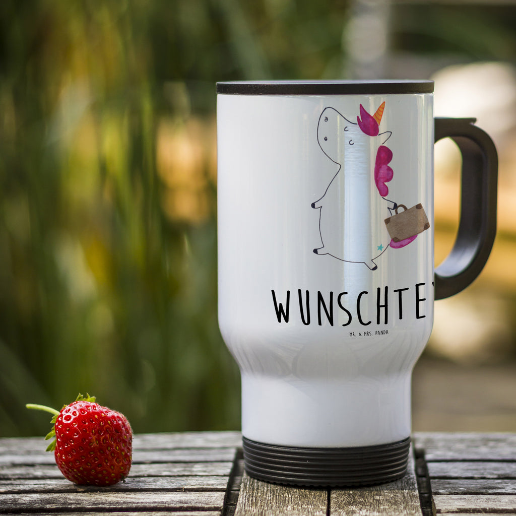 Personalisierter Thermobecher Einhorn Koffer Personalisierter Thermobecher, Personalisierter To Go Becher, Personalisierte Thermotasse, Personalisierter Kaffeebecher, Personalisierter Isolierbecher, Thermobecher personalisieren, Thermobecher mit Namen, Thermobecher selbst gestalten, Wunschname, Spülmaschinenfest, Bedrucken, Isolierbecher mit Namen, Isolierbecher selbst gestalten, Thermotasse personalisieren, Thermotasse mit Namen, Einhorn, Einhörner, Einhorn Deko, Unicorn, unicorn, Koffer, Verreisen, Reise, Gepäck, Abenteuer, Erwachsen, Kind, albern, Spaß, lustig, witzig