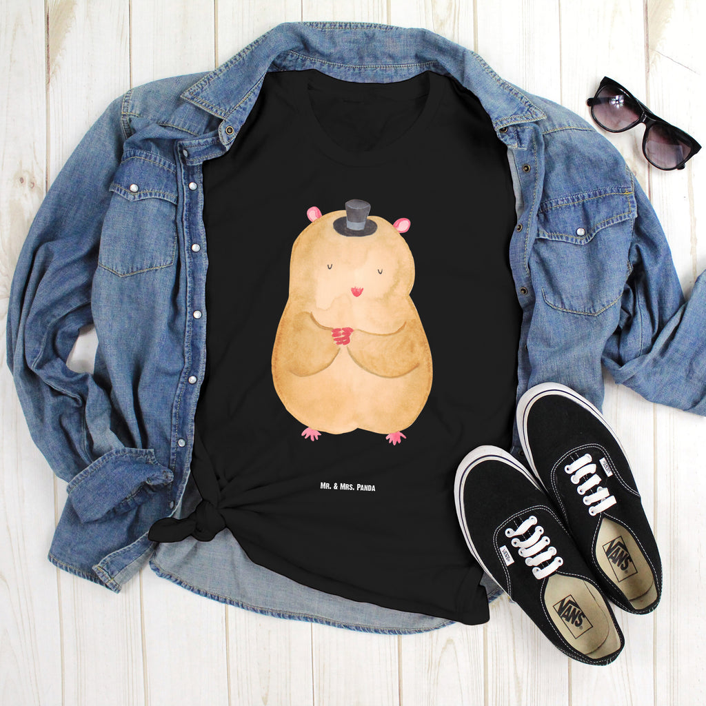 T-Shirt Standard Hamster mit Hut T-Shirt, Shirt, Tshirt, Lustiges T-Shirt, T-Shirt mit Spruch, Party, Junggesellenabschied, Jubiläum, Geburstag, Herrn, Damen, Männer, Frauen, Schlafshirt, Nachthemd, Sprüche, Tiermotive, Gute Laune, lustige Sprüche, Tiere, Hamster, Hut, Magier, Zylinder, Zwerghamster, Zauberer