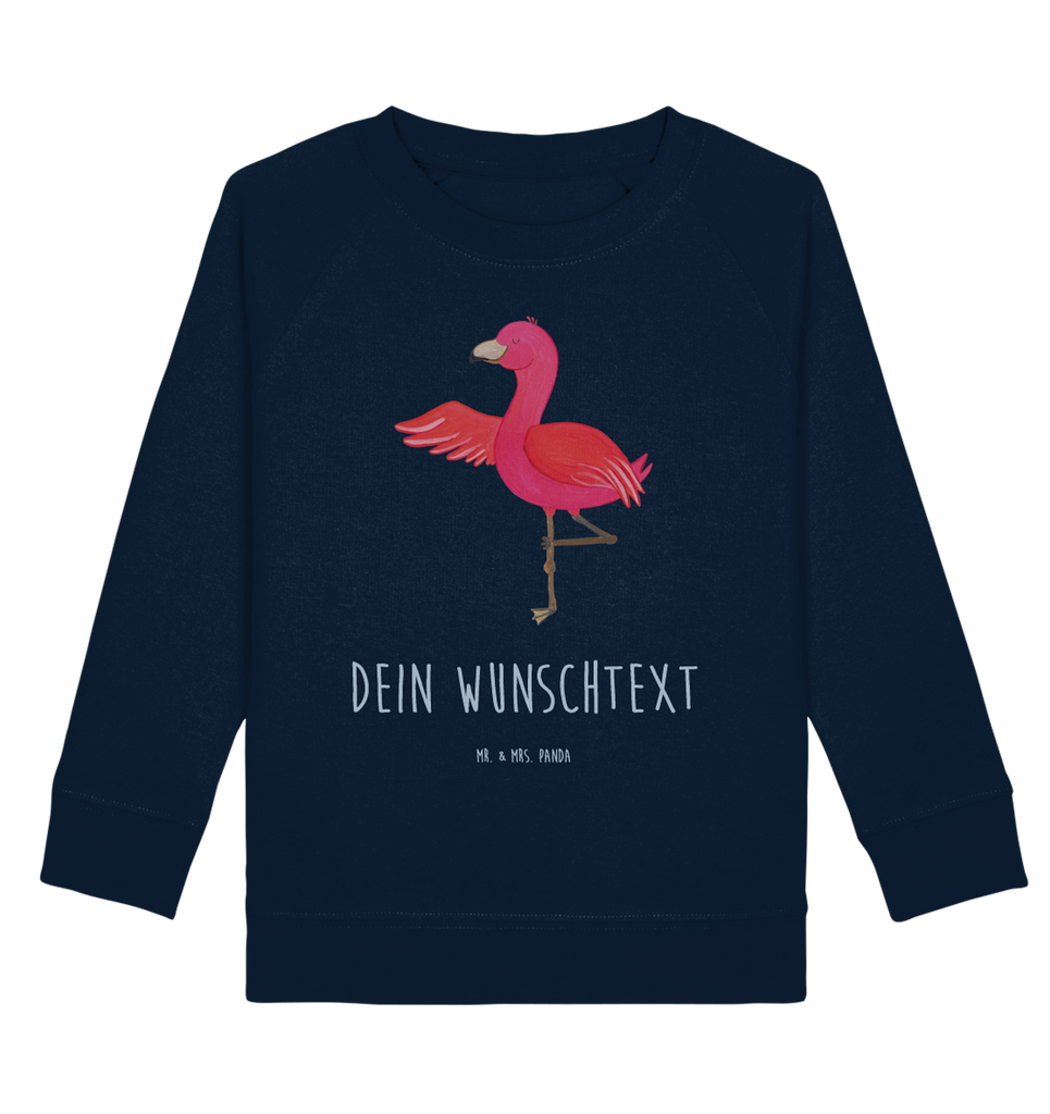 Personalisierter Kinder Pullover Flamingo Yoga Personalisierter Kinder Pullover, Personalisiertes Kinder Sweatshirt, Jungen, Mädchen, Flamingo, Vogel, Yoga, Namaste, Achtsamkeit, Yoga-Übung, Entspannung, Ärger, Aufregen, Tiefenentspannung