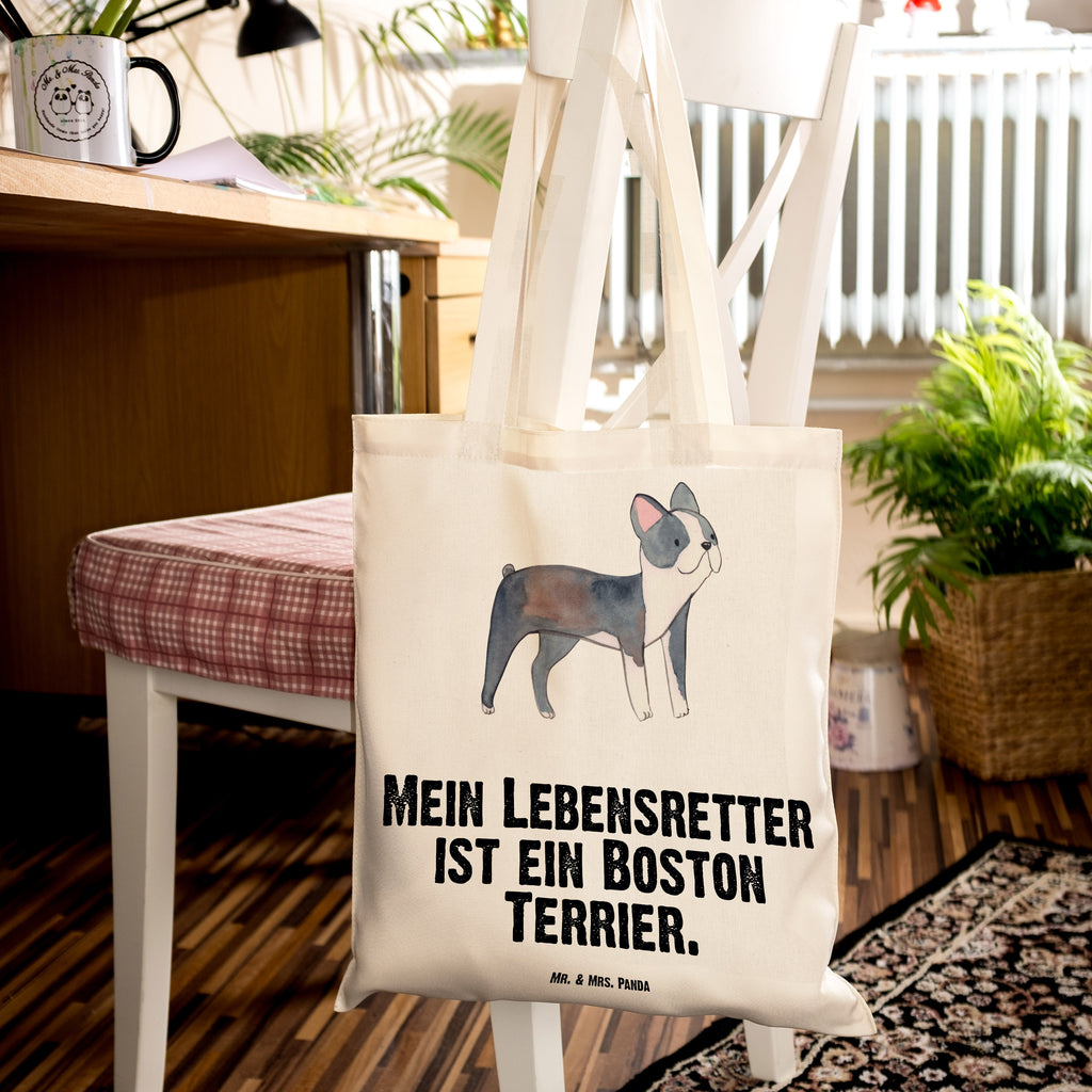 Tragetasche Boston Terrier Lebensretter Beuteltasche, Beutel, Einkaufstasche, Jutebeutel, Stoffbeutel, Tasche, Shopper, Umhängetasche, Strandtasche, Schultertasche, Stofftasche, Tragetasche, Badetasche, Jutetasche, Einkaufstüte, Laptoptasche, Hund, Hunderasse, Rassehund, Hundebesitzer, Geschenk, Tierfreund, Schenken, Welpe, Boston Terrier