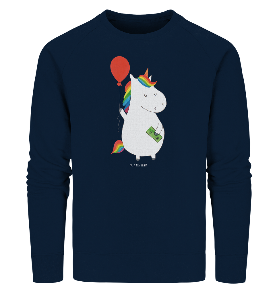 Organic Pullover Einhorn Luftballon Pullover, Pullover Männer, Pullover Frauen, Sweatshirt, Sweatshirt Männer, Sweatshirt Frauen, Unisex, Einhorn, Einhörner, Einhorn Deko, Pegasus, Unicorn, Luftballon, Geld, Lebenslust, Freude, Geschenk, Freundin