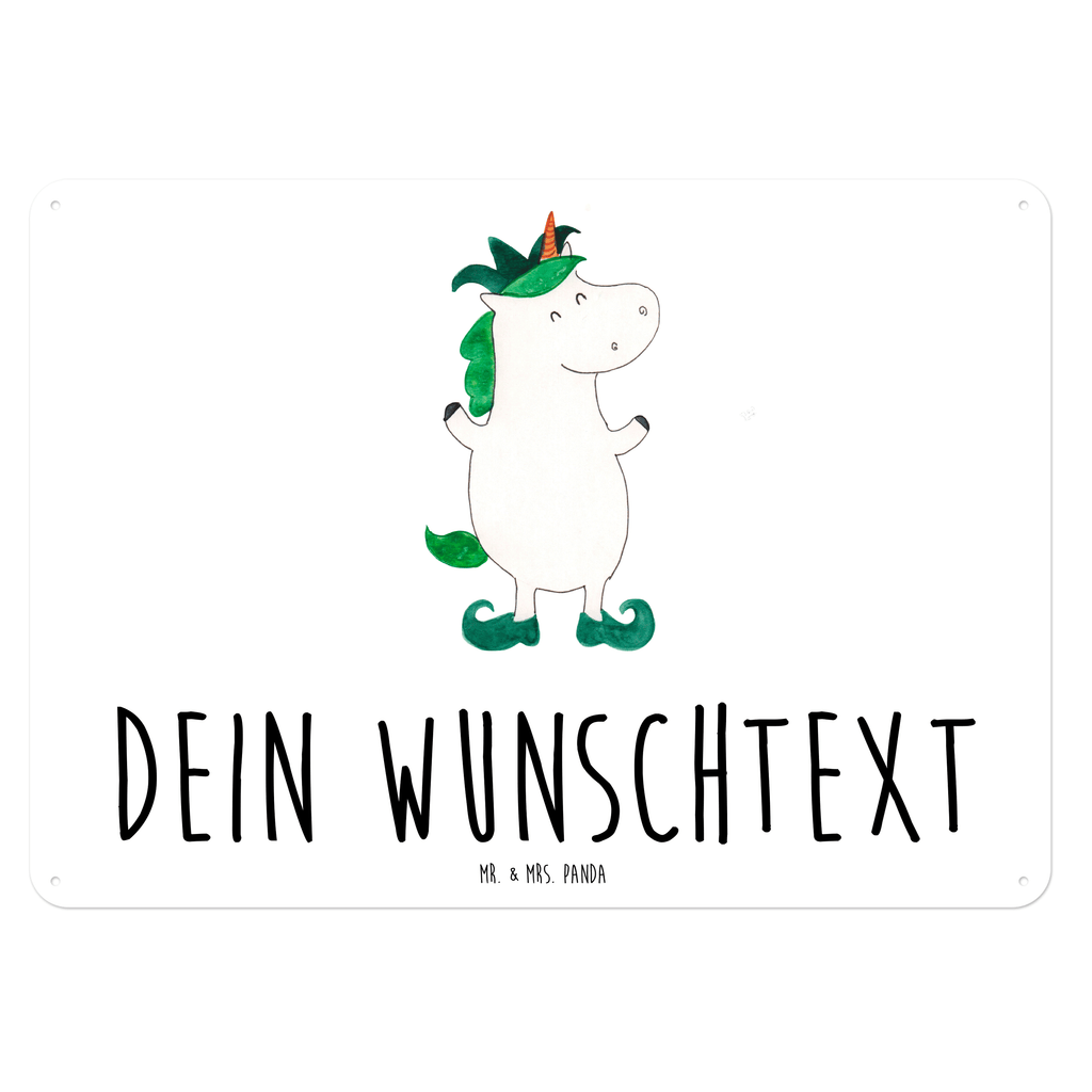 Personalisiertes Blechschild Einhorn Joker Blechschild, Metallschild, Geschenk Schild, Schild, Magnet-Metall-Schild, Deko Schild, Wandschild, Wand-Dekoration, Türschild, Einhorn, Einhörner, Einhorn Deko, Unicorn, Hofnarr, Kasper, Gaukler, Mittelalter