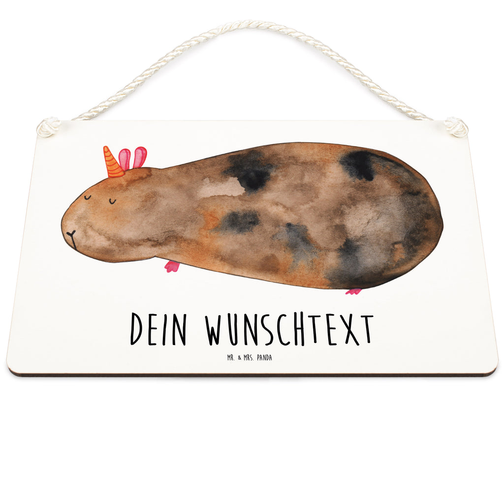 Personalisiertes Deko Schild Einhorn Meerschweinchen