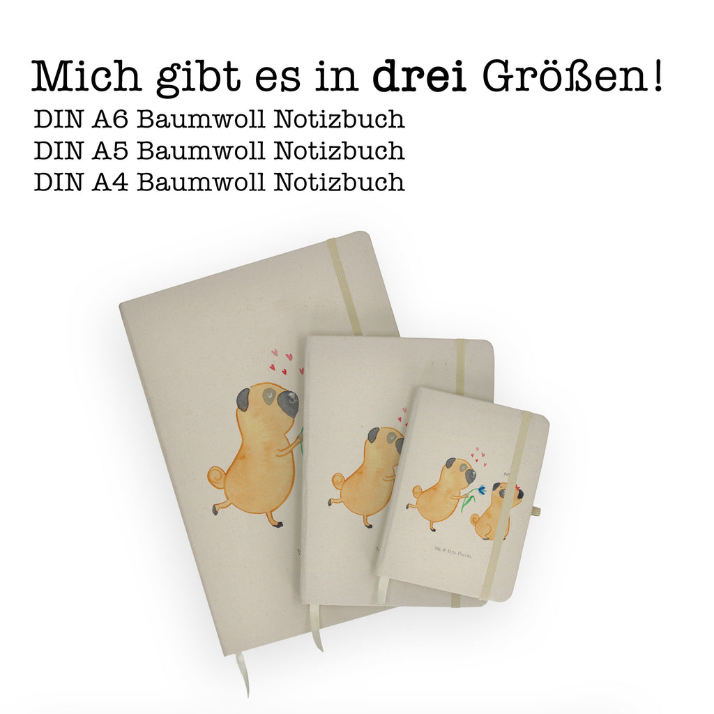 Baumwoll Notizbuch Mops Verliebt Notizen, Eintragebuch, Tagebuch, Notizblock, Adressbuch, Journal, Kladde, Skizzenbuch, Notizheft, Schreibbuch, Schreibheft, Hund, Hundemotiv, Haustier, Hunderasse, Tierliebhaber, Hundebesitzer, Sprüche, Mops, Möpse, Hundeliebe, verliebt, Liebe, Liebesspruch. Verlobt, Geschenk Freund, Partner