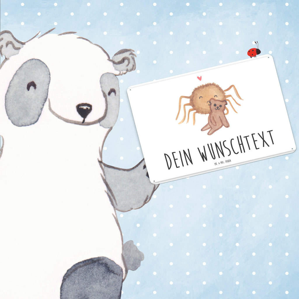 Personalisiertes Blechschild Spinne Agathe Teddy Blechschild, Metallschild, Geschenk Schild, Schild, Magnet-Metall-Schild, Deko Schild, Wandschild, Wand-Dekoration, Türschild, Spinne Agathe, Spinne, Agathe, Videos, Merchandise, Freundschaft, Liebesgeschenk, Verliebt, Liebesbeweis, Teddy, Treue, Miteinander, Dankeschön