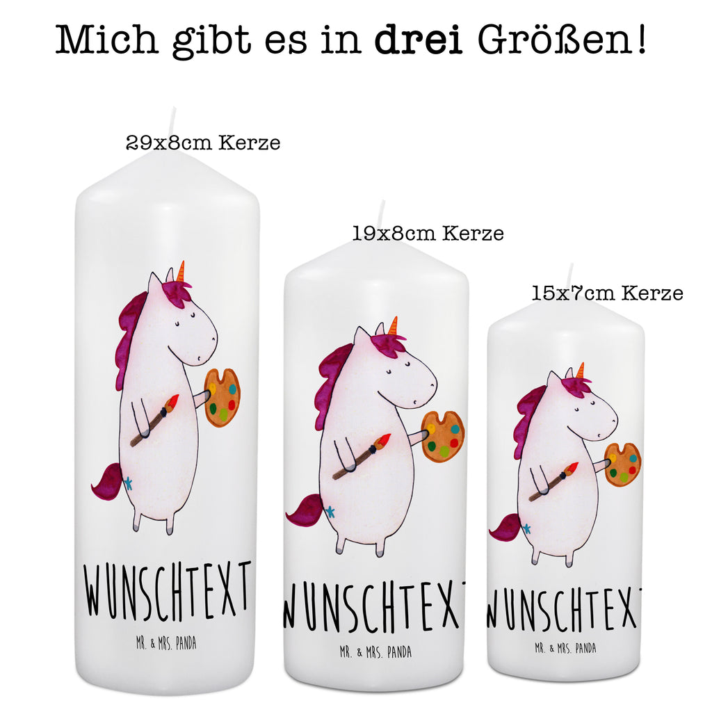 Personalisierte Kerze Einhorn Künstler Kerze, Taufkerze, Kommunionskerze, Geburtstagskerze, Geschenk Kerze, Taufgeschenk Kerze, Kerze mit Druck, Besondere Kerze, Geschenkidee Kerze, Kerze für Kommunion, kerze personalisiert, personalisierte kerze, personalisierte kerzen, Einhorn, Einhörner, Einhorn Deko, Pegasus, Unicorn, Englisch, Künstler, Artist, Malen, Zeichnen, Welt, Farbe, Stift, Pinsel, Geschenk, Maler