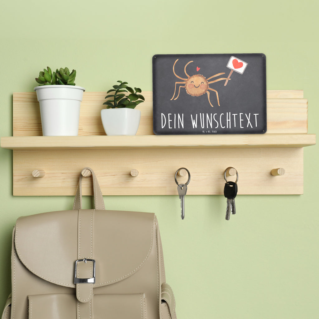 Personalisiertes Blechschild Spinne Agathe Motivation Blechschild, Metallschild, Geschenk Schild, Schild, Magnet-Metall-Schild, Deko Schild, Wandschild, Wand-Dekoration, Türschild, Spinne Agathe, Spinne, Agathe, Videos, Merchandise, Motivation, Glück, Liebe, Vertrauen, Dankeschön