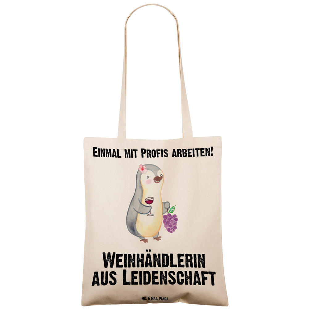 Tragetasche Weinhändlerin aus Leidenschaft Beuteltasche, Beutel, Einkaufstasche, Jutebeutel, Stoffbeutel, Tasche, Shopper, Umhängetasche, Strandtasche, Schultertasche, Stofftasche, Tragetasche, Badetasche, Jutetasche, Einkaufstüte, Laptoptasche, Beruf, Ausbildung, Jubiläum, Abschied, Rente, Kollege, Kollegin, Geschenk, Schenken, Arbeitskollege, Mitarbeiter, Firma, Danke, Dankeschön