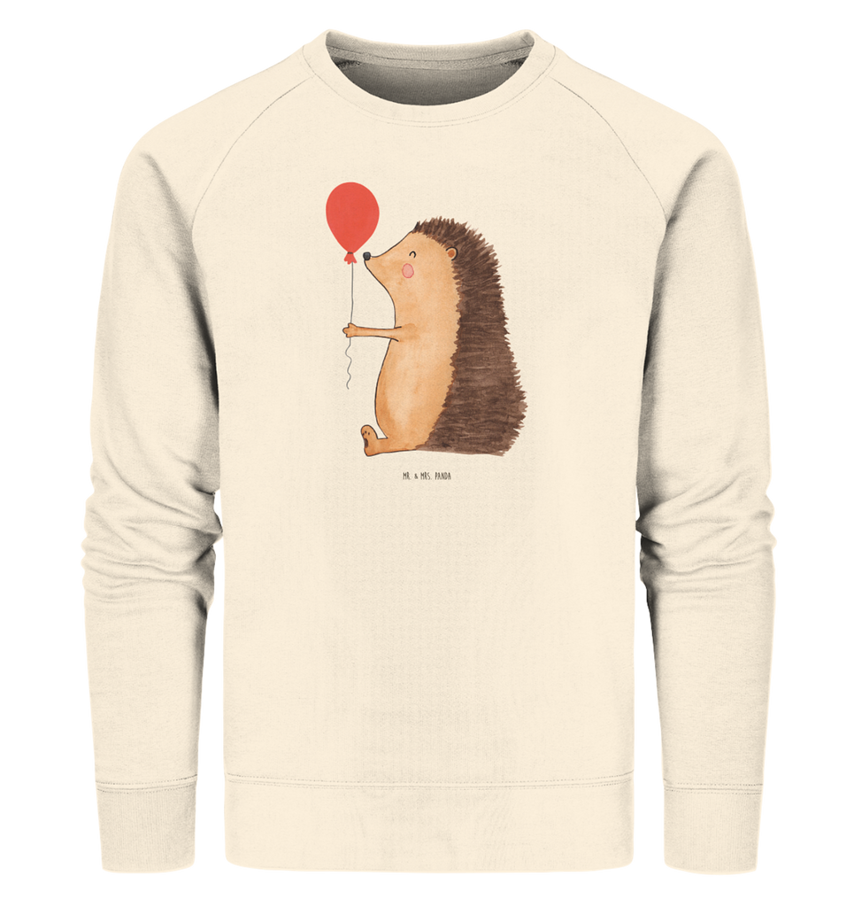 Organic Pullover Igel mit Luftballon Pullover, Pullover Männer, Pullover Frauen, Sweatshirt, Sweatshirt Männer, Sweatshirt Frauen, Unisex, Tiermotive, Gute Laune, lustige Sprüche, Tiere, Igel, Geburtstag, Herzlichen Glückwunsch, Glückwunsch, Geburtstagskind, Ballon, Happy Birthday