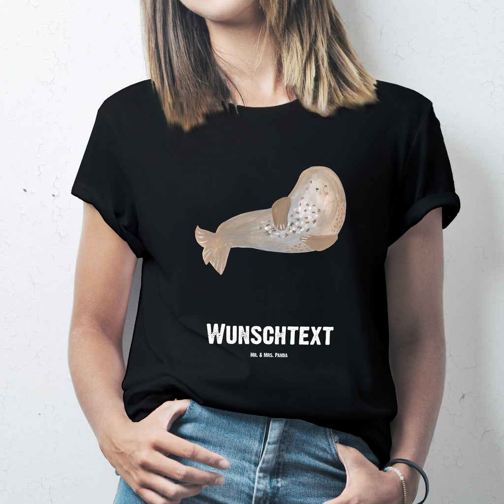 Personalisiertes T-Shirt Robbe lachend T-Shirt, Shirt, Tshirt, Lustiges T-Shirt, T-Shirt mit Spruch, Party, Junggesellenabschied, Jubiläum, Geburstag, Herrn, Damen, Männer, Frauen, Schlafshirt, Nachthemd, Sprüche, Tiermotive, Gute Laune, lustige Sprüche, Tiere, Robbe, Robben, Seehund, Strand, Meerestier, Ostsee, Nordsee