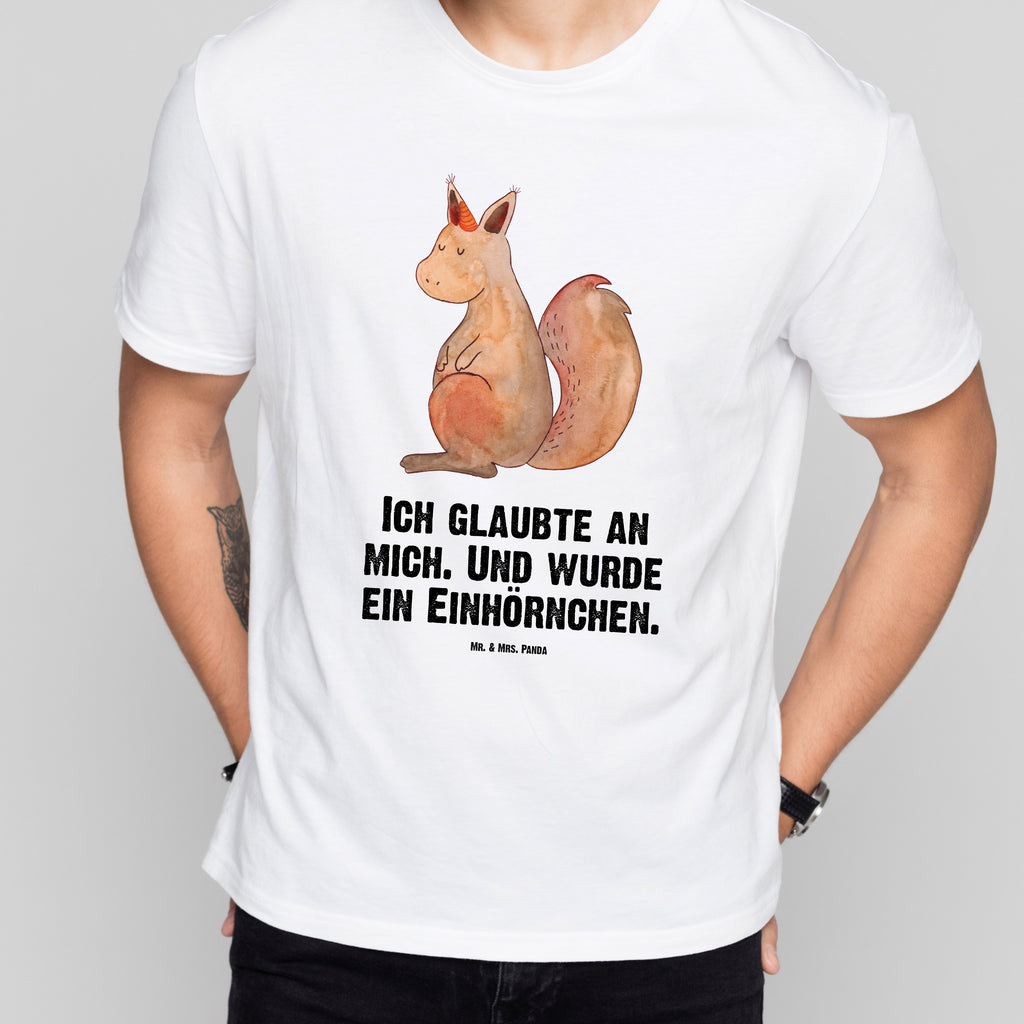 T-Shirt Standard Einhörnchen Glaube T-Shirt, Shirt, Tshirt, Lustiges T-Shirt, T-Shirt mit Spruch, Party, Junggesellenabschied, Jubiläum, Geburstag, Herrn, Damen, Männer, Frauen, Schlafshirt, Nachthemd, Sprüche, Einhorn, Einhörner, Einhorn Deko, Pegasus, Unicorn, Einhörnchen, Eichhörnchen, Eichhorn