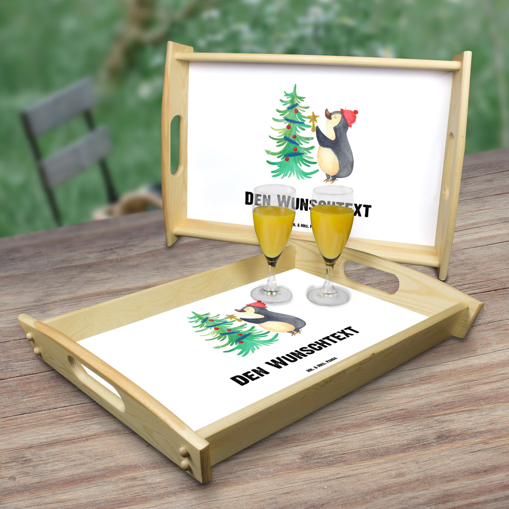 Personalisiertes Serviertablett Pinguin Weihnachtsbaum Personalisiertes Serviertablett, Personalisiertes Tablett, Personalisiertes Holztablett, Personalisiertes Küchentablett, Personalisiertes Dekotablett, Personalisiertes Frühstückstablett, Serviertablett mit Namen, Tablett mit Namen, Winter, Weihnachten, Weihnachtsdeko, Nikolaus, Advent, Heiligabend, Wintermotiv, Pinguin