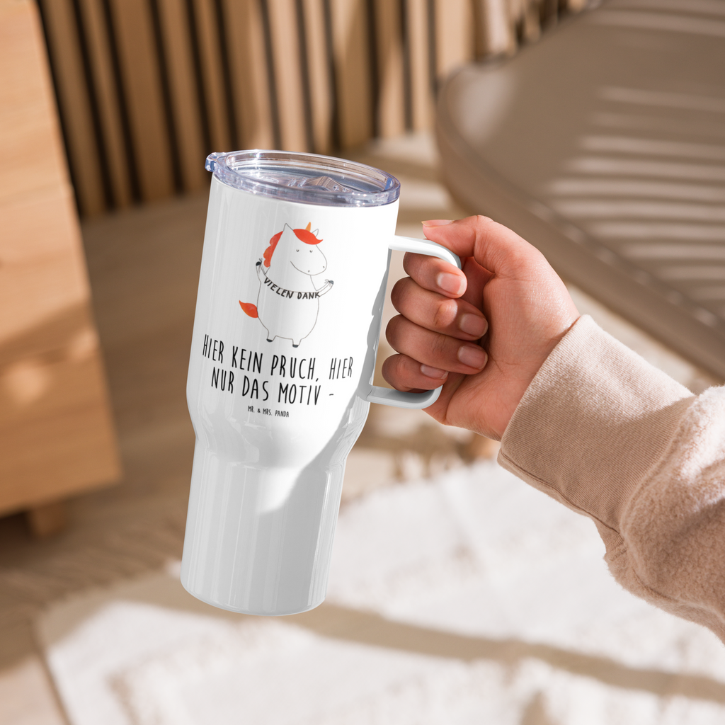 XXL Thermobecher Einhorn Dankeschön Thermobecher, XL Thermobecher, Reisebecher, XL Reisetasse, Großer Thermobecher, Autobecher, Jumbo Becher, Einhorn, Einhörner, Einhorn Deko, Pegasus, Unicorn, Danke, vielen Dank, Dankeschön, Danksagung