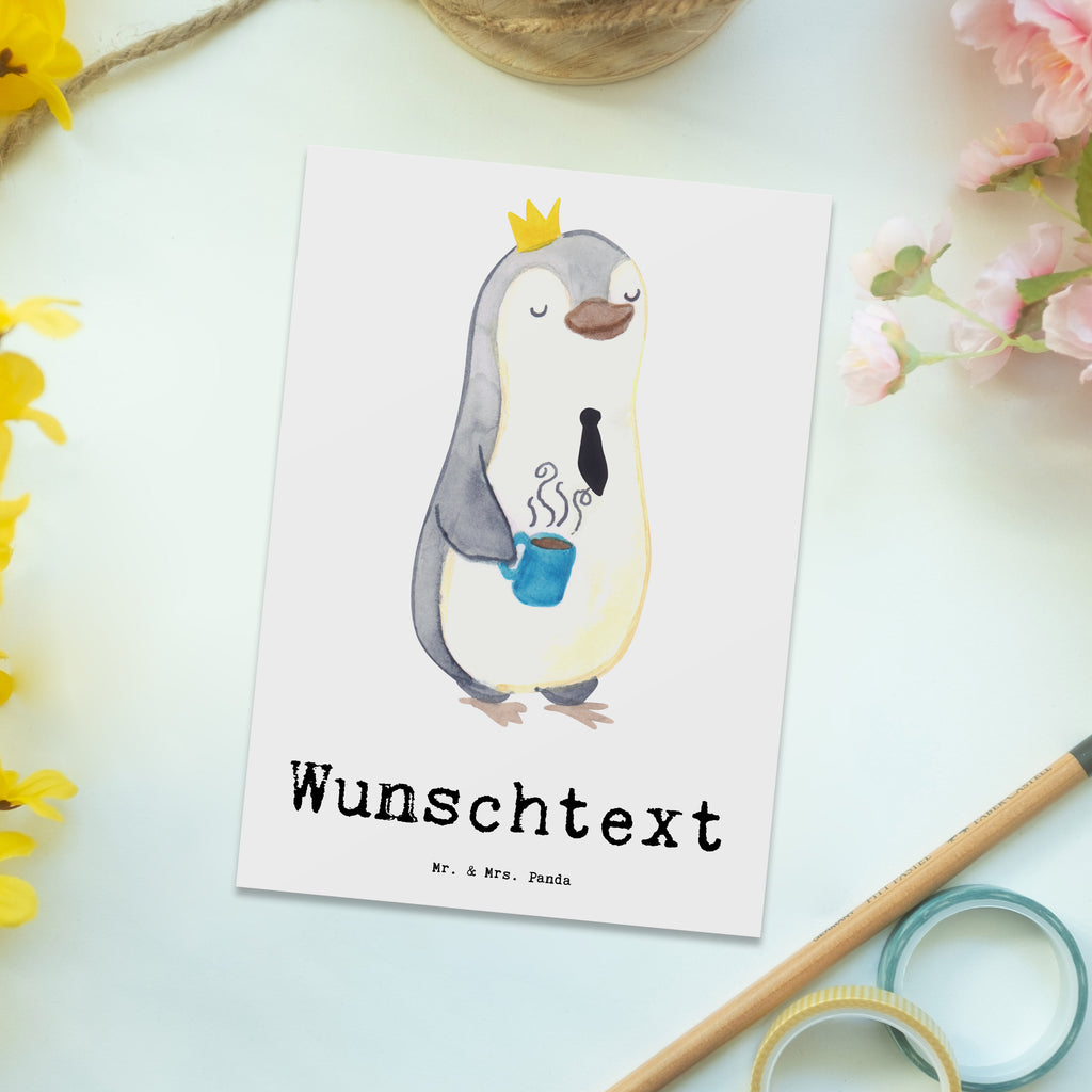 Personalisierte Postkarte Pinguin Bester Abteilungsleiter der Welt Postkarte mit Namen, Postkarte bedrucken, Postkarte mit Wunschtext, Postkarte personalisierbar, Geschenkkarte mit Namen, Grußkarte mit Namen, Karte mit Namen, Einladung mit Namen, Ansichtskarte mit Namen, Geschenkkarte mit Wunschtext, Grußkarte mit Wunschtext, Karte mit Wunschtext, Einladung mit Wunschtext, Ansichtskarte mit Wunschtext, für, Dankeschön, Geschenk, Schenken, Geburtstag, Geburtstagsgeschenk, Geschenkidee, Danke, Bedanken, Mitbringsel, Freude machen, Geschenktipp, Abteilungsleiter, Leiter, Geschäftsführer, Vorgesetzter, Kollege, Arbeit, Büro, Abschiedsgeschenk, Ruhestand, Abschied, Chef