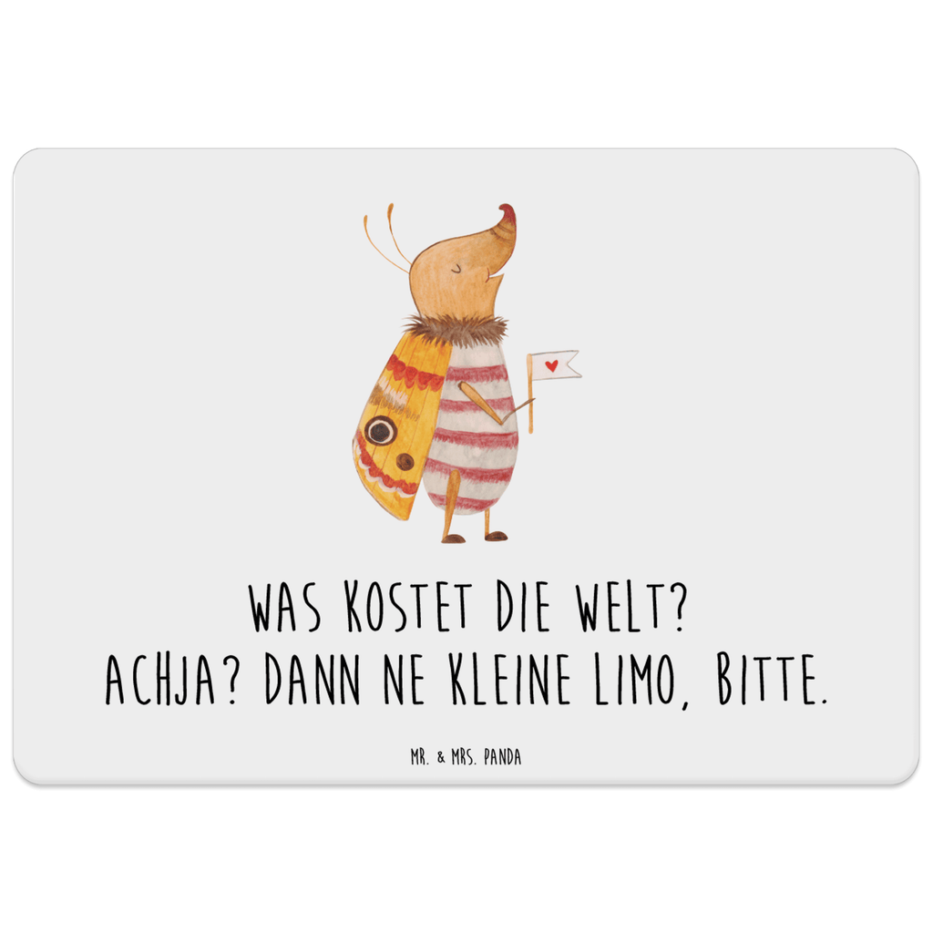 Tischset Nachtfalter mit Fähnchen Tischset, Tischuntersetzer, Platzset, Tischsets abwaschbar, Tischunterlage, Tiermotive, Gute Laune, lustige Sprüche, Tiere, Nachtfalter, Käfer, Spruch lustig, Spruch witzig, süß, niedlich, Küche Deko, Was kostet die Welt