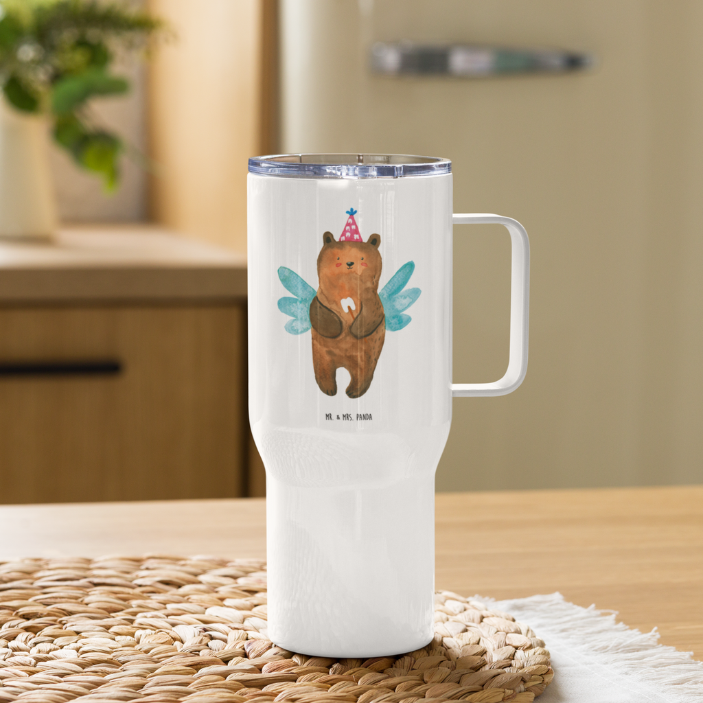 XXL Thermobecher Bär Zahnfee Thermobecher, XL Thermobecher, Reisebecher, XL Reisetasse, Großer Thermobecher, Autobecher, Jumbo Becher, Bär, Teddy, Teddybär, Zahnfee, Fee, Milchzahn, Erster Zahn