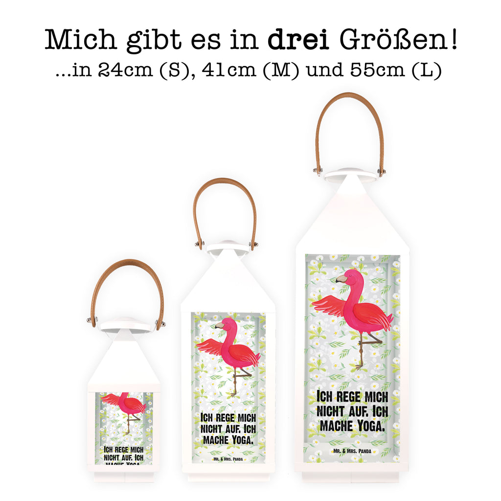 Deko Laterne Flamingo Yoga Gartenlampe, Gartenleuchte, Gartendekoration, Gartenlicht, Laterne kleine Laternen, XXL Laternen, Laterne groß, Flamingo, Vogel, Yoga, Namaste, Achtsamkeit, Yoga-Übung, Entspannung, Ärger, Aufregen, Tiefenentspannung