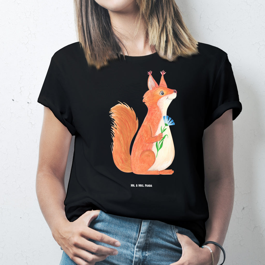 T-Shirt Standard Eichhörnchen Blume T-Shirt, Shirt, Tshirt, Lustiges T-Shirt, T-Shirt mit Spruch, Party, Junggesellenabschied, Jubiläum, Geburstag, Herrn, Damen, Männer, Frauen, Schlafshirt, Nachthemd, Sprüche, Tiermotive, Gute Laune, lustige Sprüche, Tiere, Eichhörnchen, Eichhorn, Spruch positiv, Lachen, Spaß, Motivation Sprüche, Motivation Bilder, glücklich Spruch, Spruch Deko