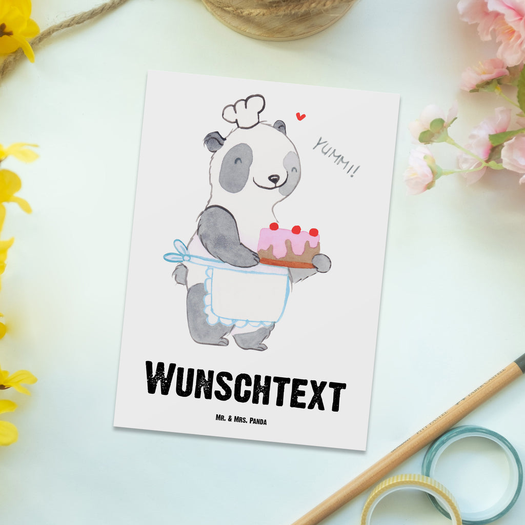 Personalisierte Postkarte Panda Backen Tage Postkarte mit Namen, Postkarte bedrucken, Postkarte mit Wunschtext, Postkarte personalisierbar, Geschenkkarte mit Namen, Grußkarte mit Namen, Karte mit Namen, Einladung mit Namen, Ansichtskarte mit Namen, Geschenkkarte mit Wunschtext, Grußkarte mit Wunschtext, Karte mit Wunschtext, Einladung mit Wunschtext, Ansichtskarte mit Wunschtext, Geschenk, Sport, Sportart, Hobby, Schenken, Danke, Dankeschön, Auszeichnung, Gewinn, Sportler, backen, Hobbybäcker, Kuchen backen