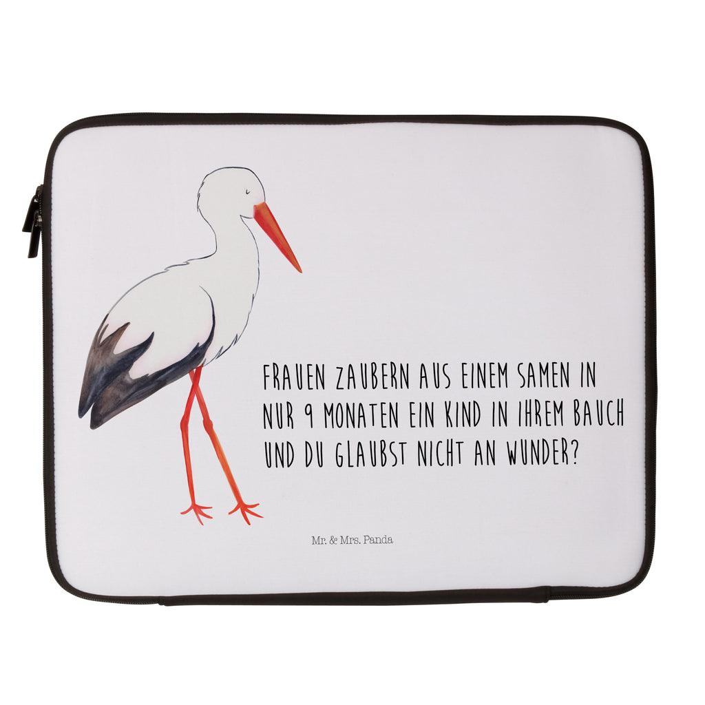 Notebook Tasche Storch Notebook Tasche, Laptop, Computertasche, Tasche, Notebook-Tasche, Notebook-Reisehülle, Notebook Schutz, Tiermotive, Gute Laune, lustige Sprüche, Tiere, Storch, Störche, Schwangerschaft, Geburt, Mutter, Mütter, Mutter werden, Schwanger, Babybauch, Baby