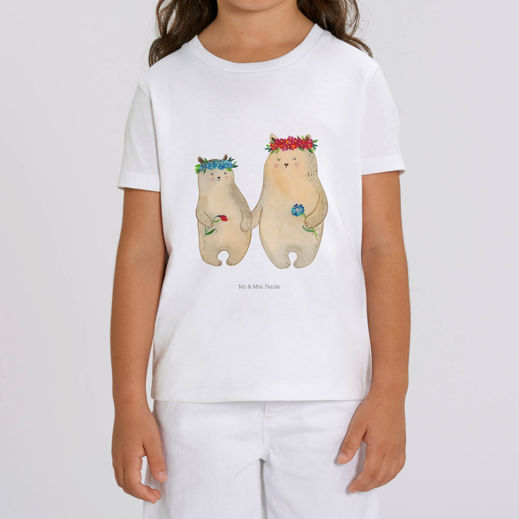 Organic Kinder T-Shirt Bären mit Blumenkranz Kinder T-Shirt, Kinder T-Shirt Mädchen, Kinder T-Shirt Jungen, Familie, Vatertag, Muttertag, Bruder, Schwester, Mama, Papa, Oma, Opa, Bär, Bären, Mutter, Mutti, Mami, Lieblingsmensch, Lieblingsmama, beste Mutter, weltbeste Mama, Geschenk Mama. Muttertag, Tochter, Kind, Kinder, Töchter, Family, Vorbild