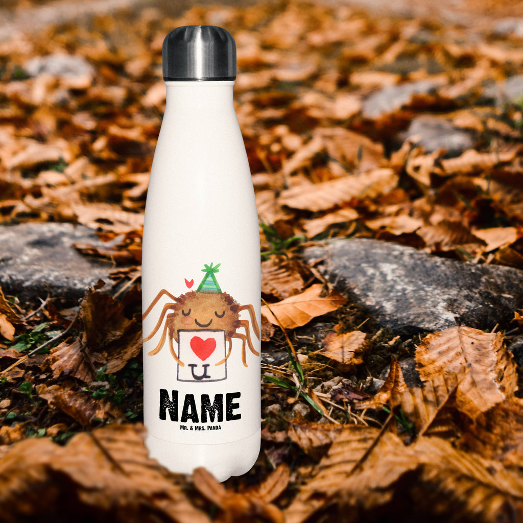 Personalisierte Thermosflasche Spinne Agathe Brief Personalisierte Isolierflasche, Personalisierte Thermoflasche, Personalisierte Trinkflasche, Trinkflasche Mit Namen, Wunschname, Bedrucken, Namensflasche, Spinne Agathe, Spinne, Agathe, Videos, Merchandise, Liebesbeweis, Ich Liebe dich, Heiratsantrag, Verliebt, Liebespaar, Liebesgeschenk, Treuebeweis, Treuetest