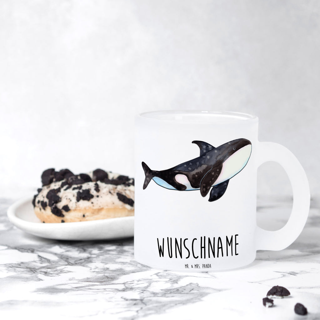 Personalisierte Teetasse Orca Personalisierte Teetasse, Personalisiertes Teeglas, Personalisierter Teebecher, Personalisierte Glas Teetasse, Personalisierte Teetasse aus Glas, Teetasse mit Namen, Teeglas mit Namen, Teebecher mit Namen, Glas Teetasse mit Namen, Teetasse aus Glas mit Namen, Teetasse Wunschname, Teetasse selbst gestalten., Meerestiere, Meer, Urlaub, Orca, Orcas, Killerwal, Wal, Möglichkeiten, Büro, Arbeit, Motivation, Selbstliebe, Neustart, Startup