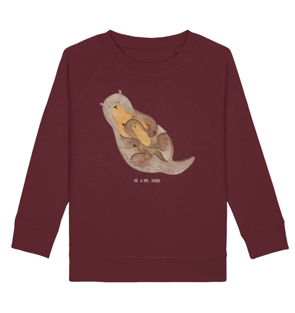 Organic Kinder Pullover Otter mit Kind Kinder Pullover, Kinder Sweatshirt, Jungen, Mädchen, Otter, Fischotter, Seeotter, Otter Seeotter See Otter