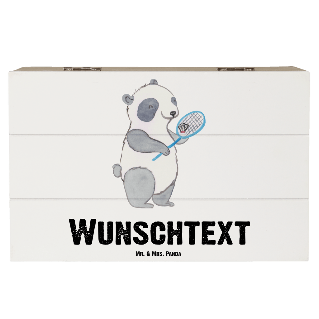 Personalisierte Holzkiste Panda Badminton Holzkiste mit Namen, Kiste mit Namen, Schatzkiste mit Namen, Truhe mit Namen, Schatulle mit Namen, Erinnerungsbox mit Namen, Erinnerungskiste, mit Namen, Dekokiste mit Namen, Aufbewahrungsbox mit Namen, Holzkiste Personalisiert, Kiste Personalisiert, Schatzkiste Personalisiert, Truhe Personalisiert, Schatulle Personalisiert, Erinnerungsbox Personalisiert, Erinnerungskiste Personalisiert, Dekokiste Personalisiert, Aufbewahrungsbox Personalisiert, Geschenkbox personalisiert, GEschenkdose personalisiert, Geschenk, Sport, Sportart, Hobby, Schenken, Danke, Dankeschön, Auszeichnung, Gewinn, Sportler, Badminton, Badminton spielen