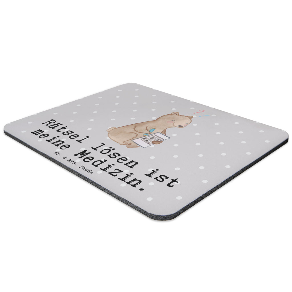 Mauspad Bär Rätsel lösen Medizin Mousepad, Computer zubehör, Büroausstattung, PC Zubehör, Arbeitszimmer, Mauspad, Einzigartiges Mauspad, Designer Mauspad, Mausunterlage, Mauspad Büro, Geschenk, Sport, Sportart, Hobby, Schenken, Danke, Dankeschön, Auszeichnung, Gewinn, Sportler, Rätsel lösen, Kreuzworträtsel lösen, Knobeln, Gedächtnistraining, Gedächtnissport